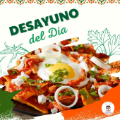 ¡Desayuna como se debe, con el sabor de Lupita!
Chilaquiles rojos con huevo estrellado
¡Porque los días empiezan mejor cuando empiezan con sabor a tradición!
- Cocina Típica Mexicana Lupita