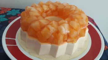 gelatina de maracuya y queso crema, gelatina de agua sabor mango y cubos de piña - La CupcakeRía Gou...