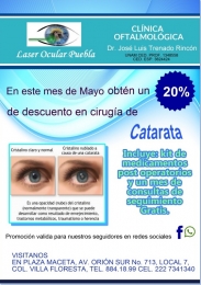 20% de descuento en Cirugía de Catarata. - Láser Ocular Puebla - Puebla