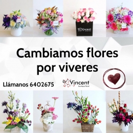 En Vincent Boutique Floral cambiamos flores por víveres para los afectados por el sismo del pasado m...