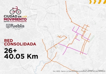 Mapa de como se lucirán todas las ciclovías  - H. Ayuntamiento de Puebla - Administración 2024-2027 ...