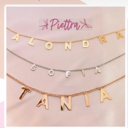 Collares con nombres, chapados en oro amarillo, rosa o rodio - Piettra - Boutique de Accesorios - Pu...