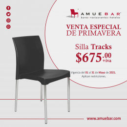 Silla Tracks con asiento de plástico y patas de aluminio anodizado. WhatsApp: 22 24 13 40 51 
https...